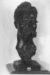 Buste van Friedrich Nietzsche (1844-1900) Duitse filosoof, 1902 (brons)